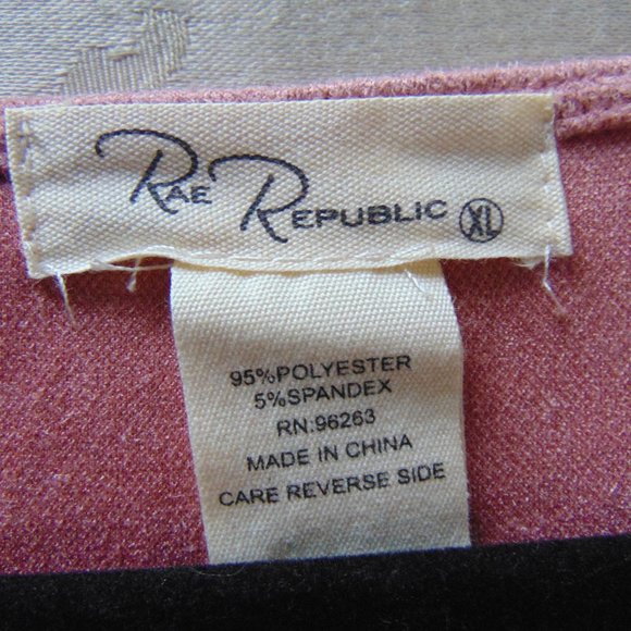 Rae Republic Dusty Rose Suede Look Blouse Size  XL - Picture 4 of 8